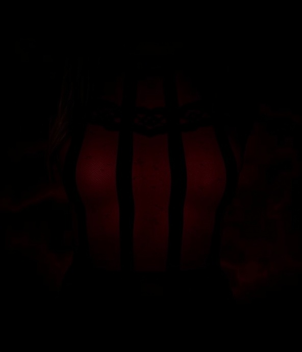Crimson Striped Top