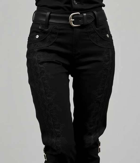 Lace Panel Pants