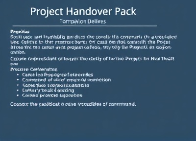 Project Handover Pack
