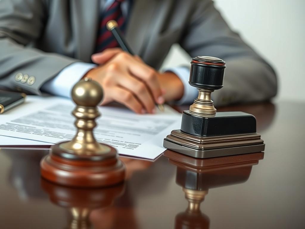 A close up shot of a mobile notary public agent