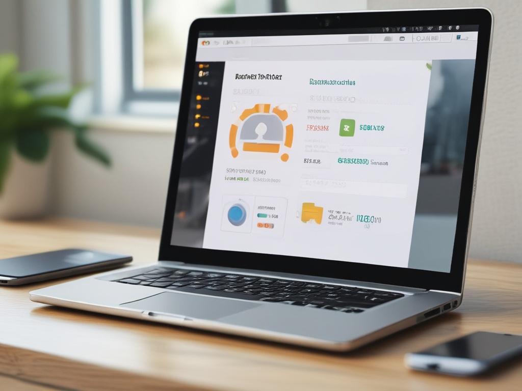 A visually appealing image showcasing a laptop open to a
