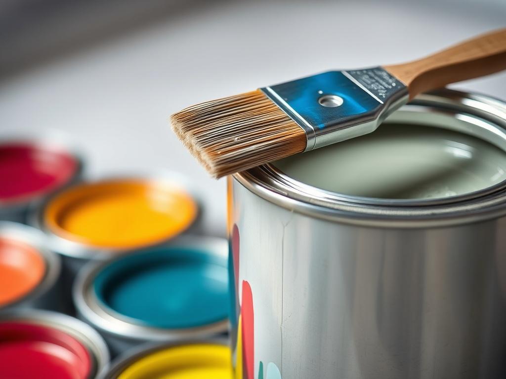 A realistic high resolution close up shot of a paint