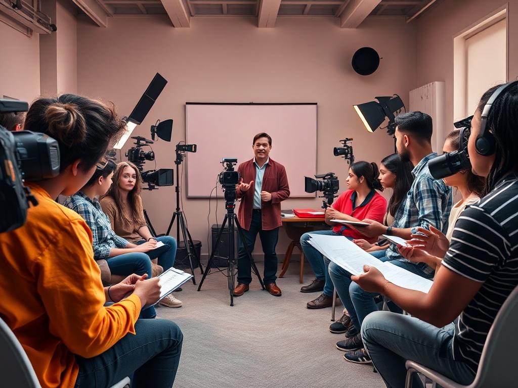 An engaging training session in progress, featuring a charismatic instructor