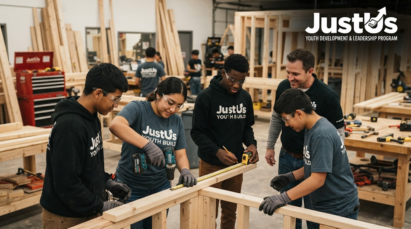 JustUs Youth Development Programs - young people in training