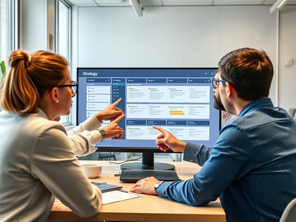 A close up shot of a strategy session in progress,