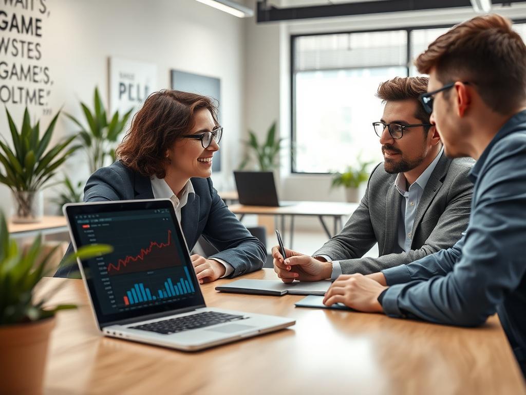 A close up shot of two professionals engaged in a