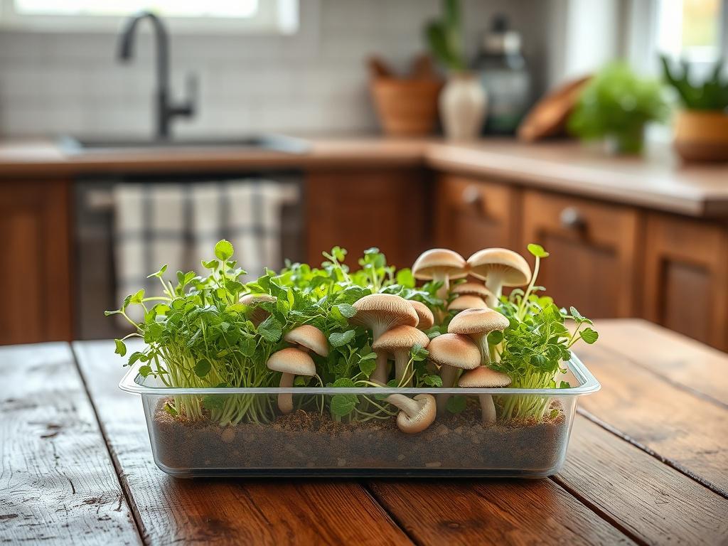 A high resolution image of a single living tray filled