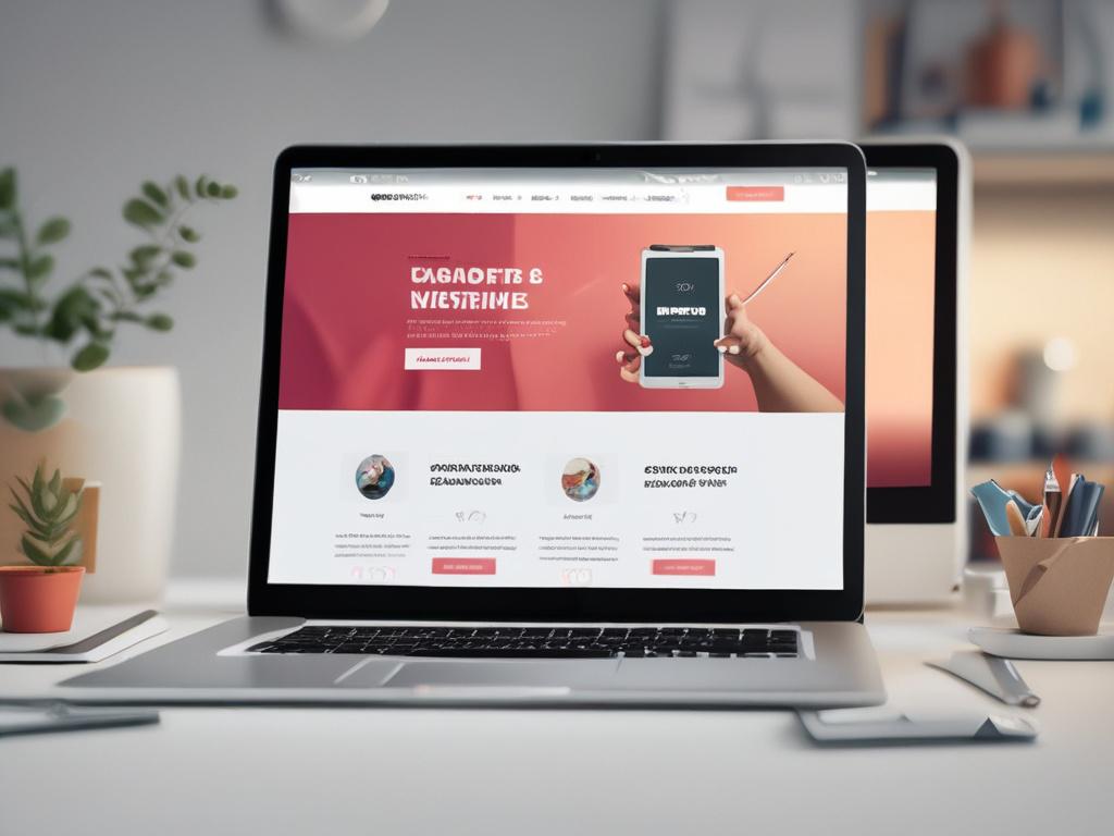 A close up shot of an e commerce website being