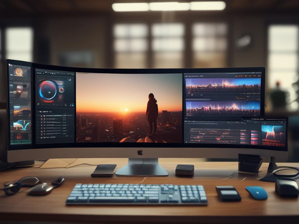 A close up shot of a video editor focused on