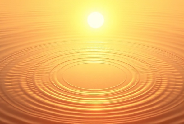 Healing circle with golden light