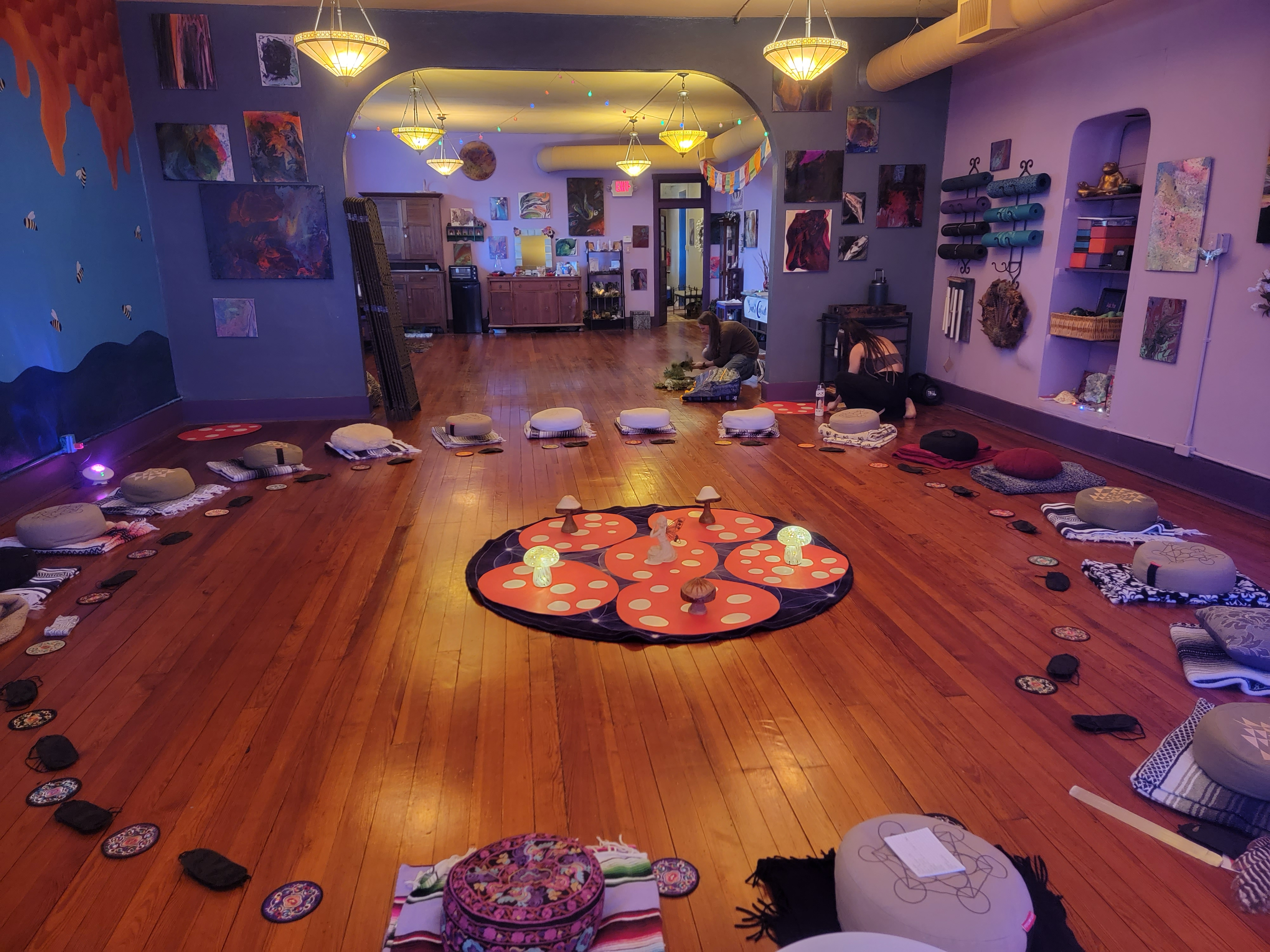 Ceremony circles setup