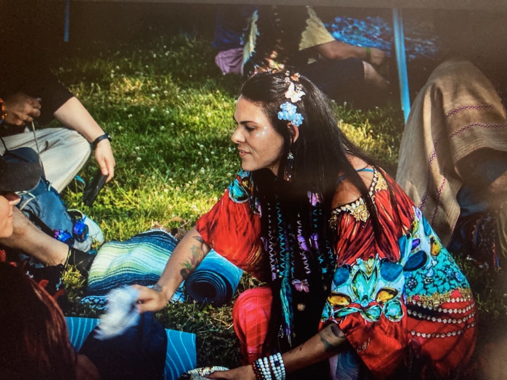 Colorful ceremony gathering