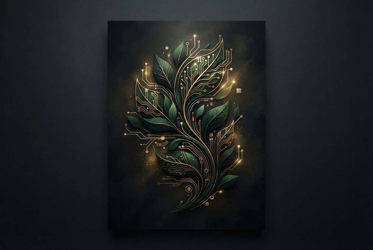 Abstract representation of technology and craftsmanship