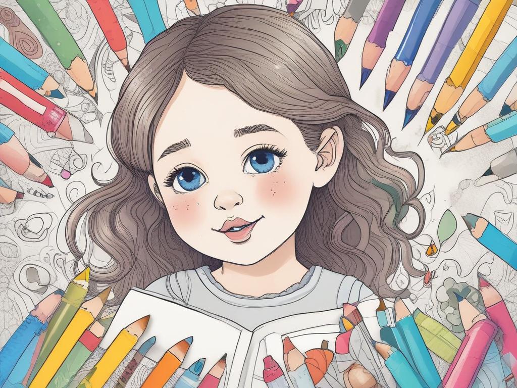 kids, coloring book, creativity, fun, illustrations