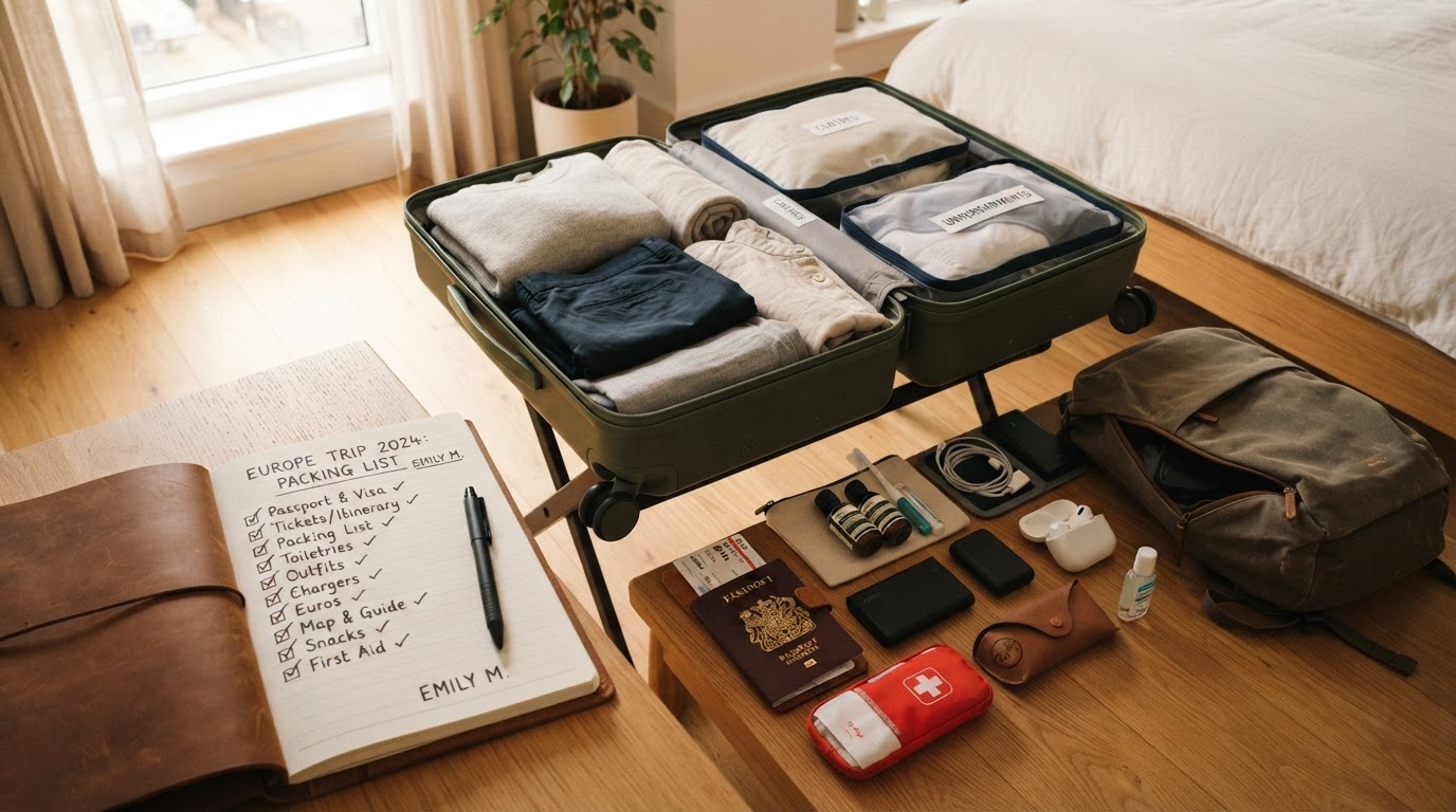 Travel preparation and packing