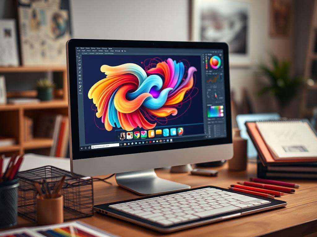 A hyper realistic close up image of a computer screen