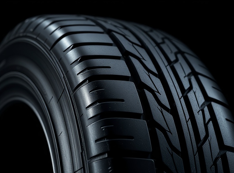 Close-up of a professional tire