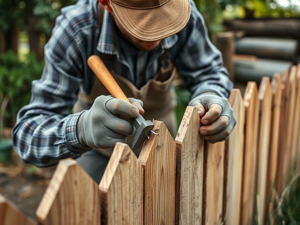 A close up of a skilled craftsman repairing a wooden