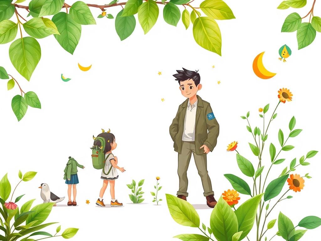 A vibrant digital illustration showcasing imaginative characters on a white