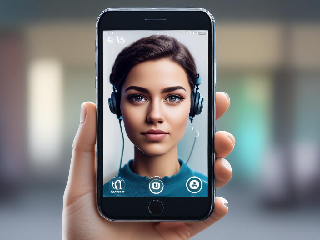 A hyper-realistic close-up shot of a modern AI chatbot interface displayed on a sleek smartphone. The background is slightly blurred, emphasizing the phone and the vibrant chatbot graphics. The color theme incorporates shades of rgb(193, 153, 87), creating a warm and inviting atmosphere. The image is shot with a 45mm f/1.2 lens to achieve a soft bokeh effect.