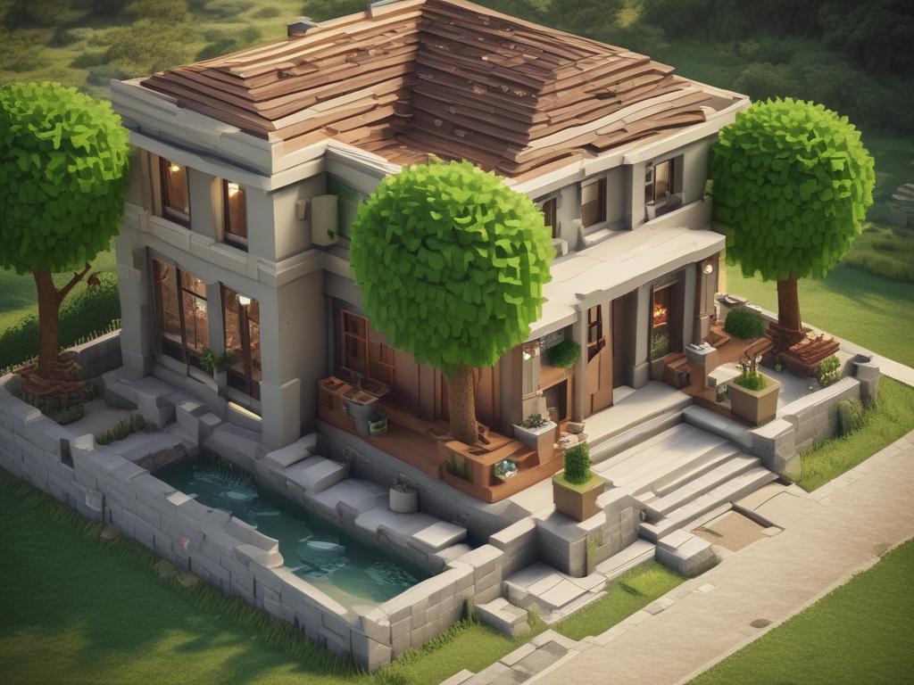Minecraft, home building, creativity, architecture, community