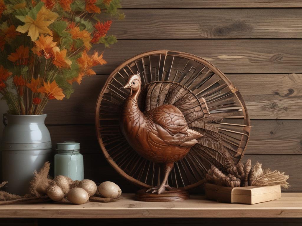 Rustic Turkey Fan Mount, barn wood, detailed turkey fan, earthy