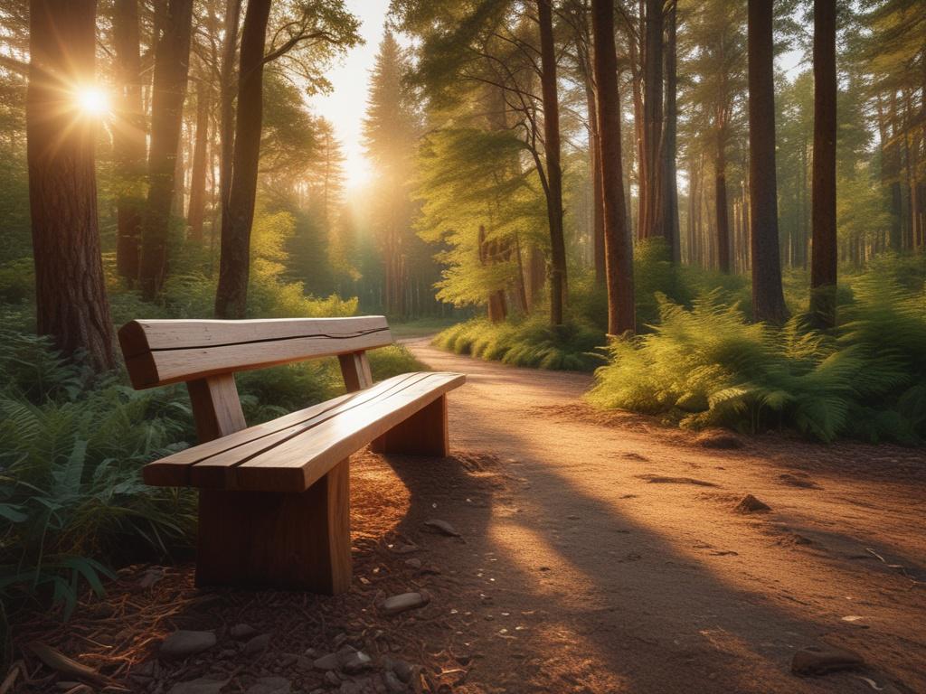A breathtaking landscape showcasing a hidden forest path surrounded by