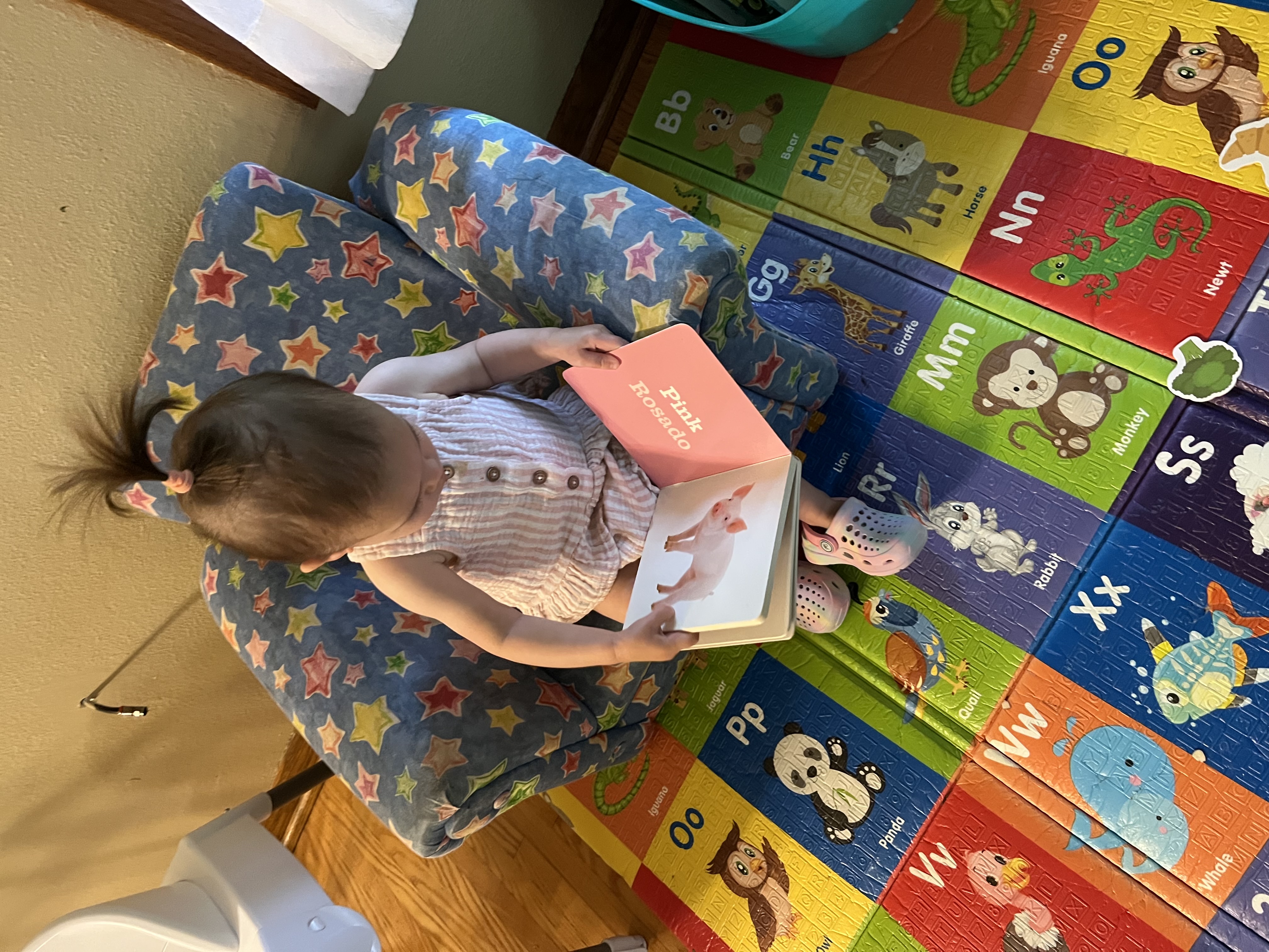 Child reading and learning