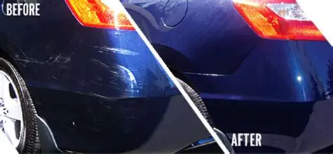 Professional dent and scratch repair on vehicle