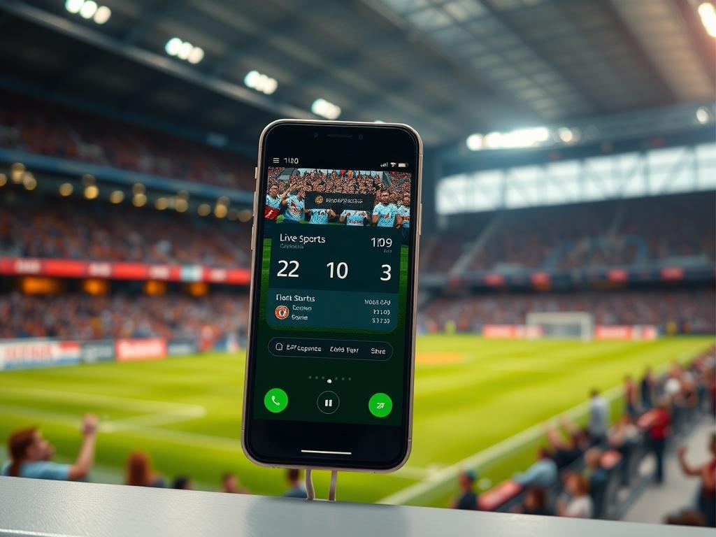 A close up shot of a smartphone displaying a live