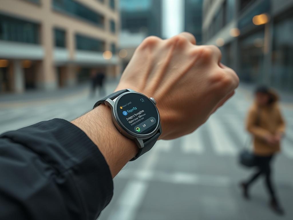 A close up shot of a smartwatch receiving a sports