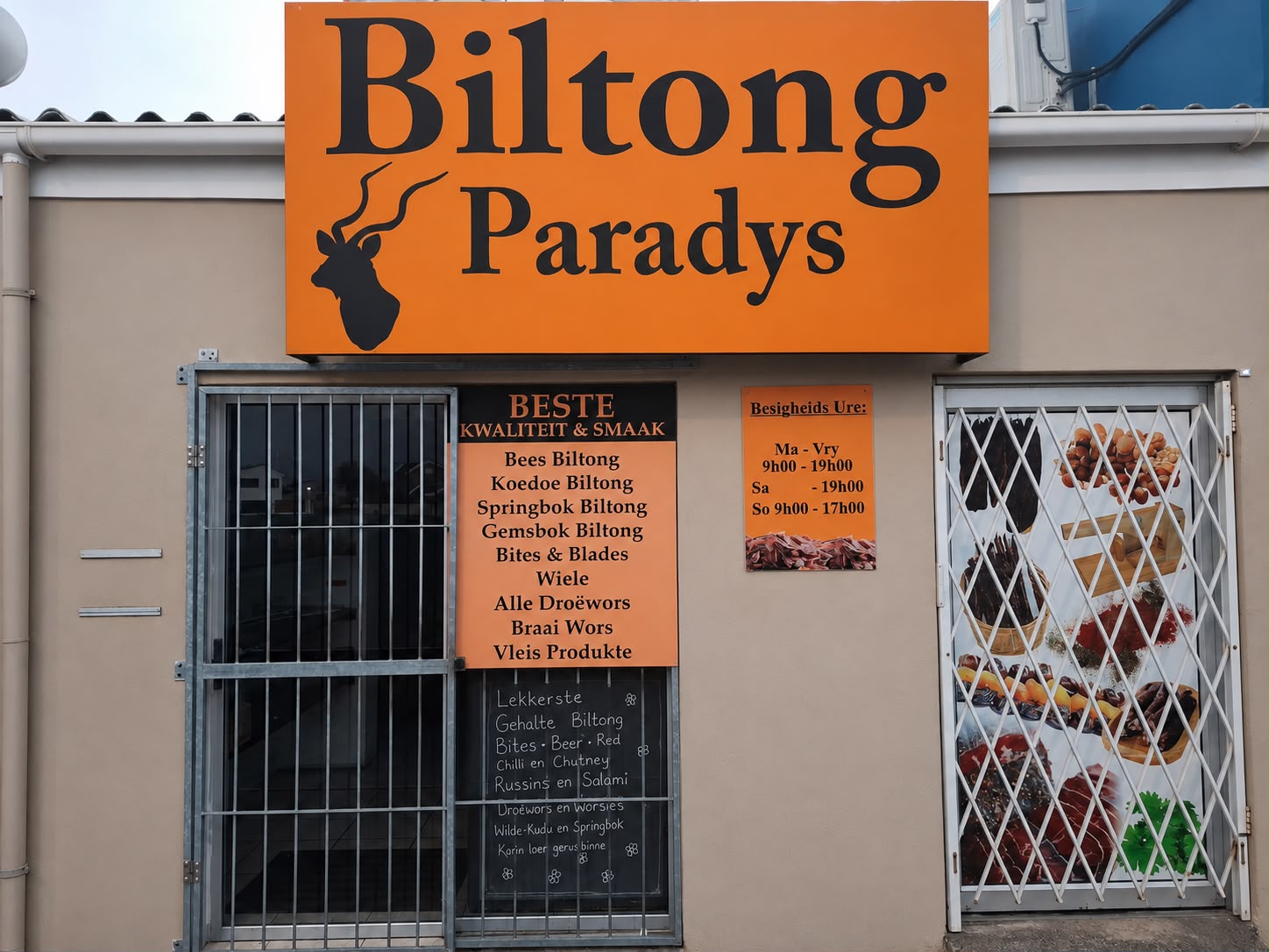 Biltong Paradys store in Gordon's Bay