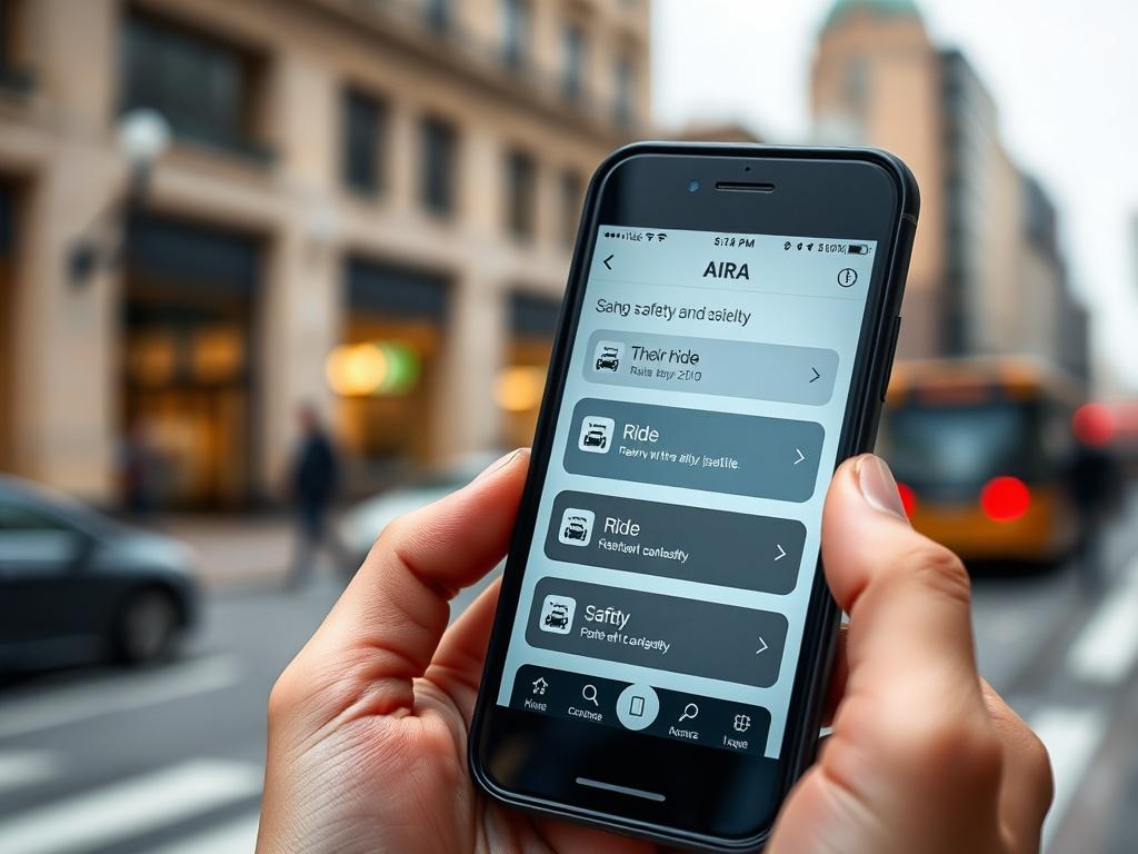 A close up of a smartphone displaying the AIRA app