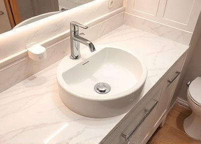 Elegante Waschtisch-Installation