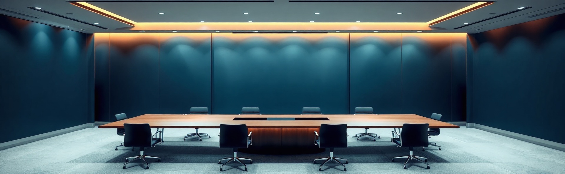 Executive advisory boardroom aesthetic