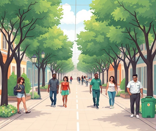 Clean community with safe streets and engaged people