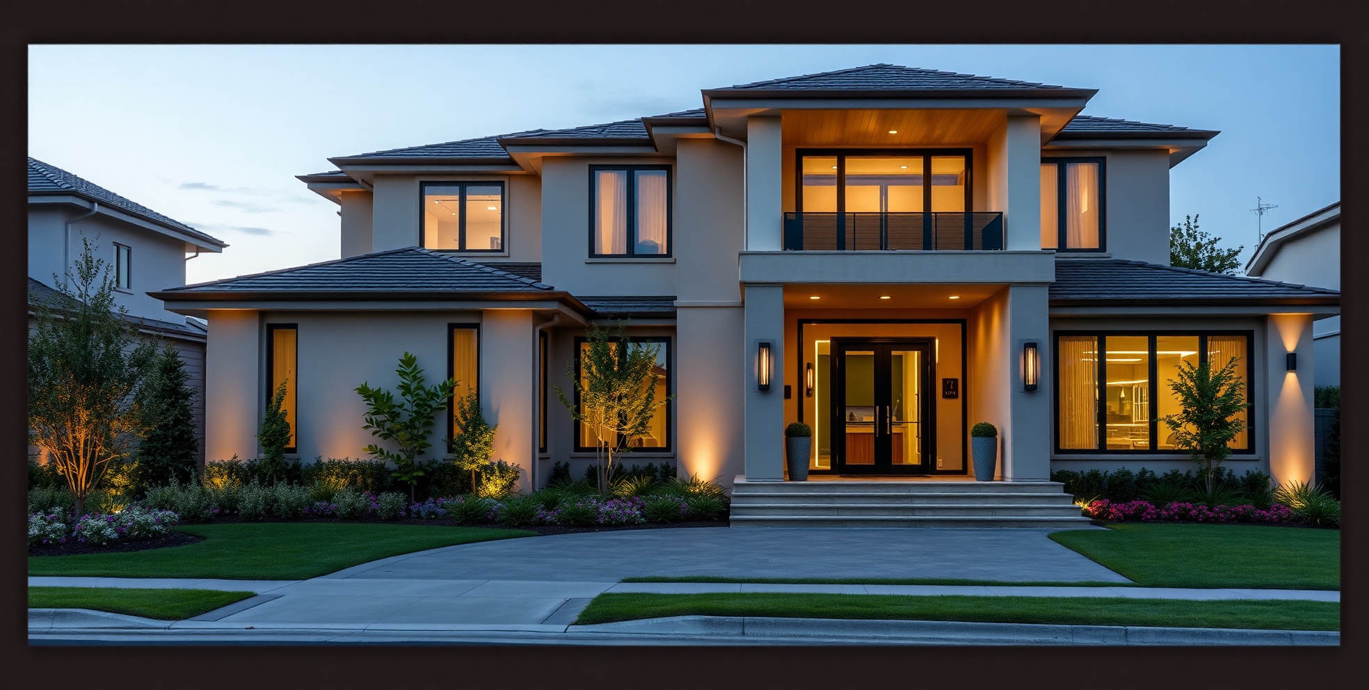 Premium luxury residential property exterior with strong curb appeal