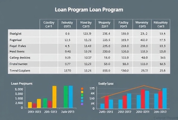 Financial comparison charts and analysis for loan program evaluation