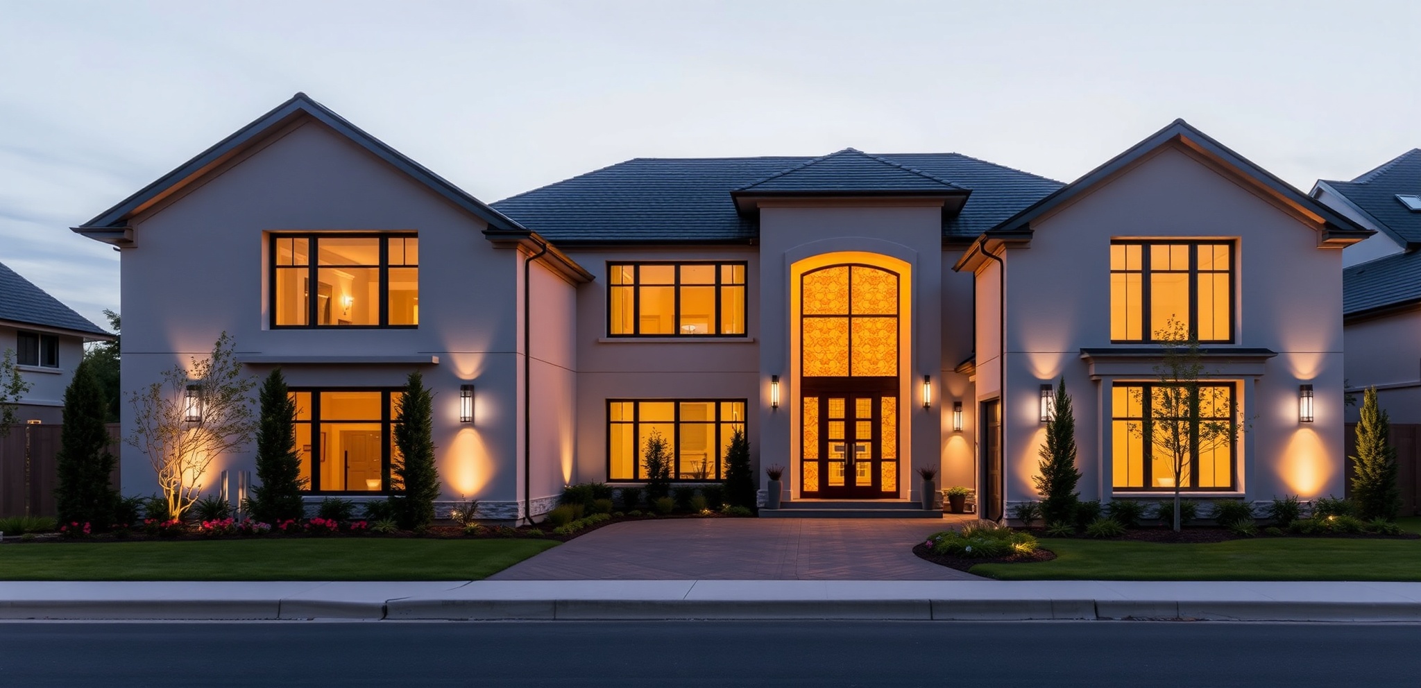 Premium luxury residential property exterior with elegant architecture