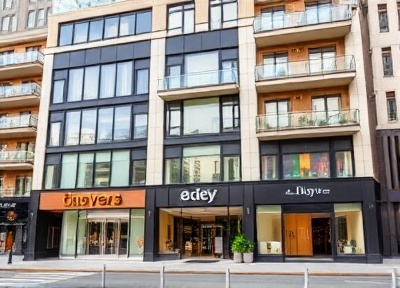 High-end mixed-use building with retail and residential