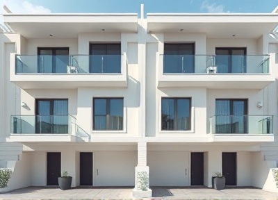 Upscale duplex or townhouse building