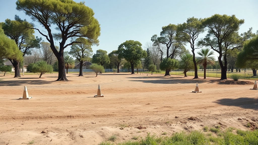 Vacant residential development lot with mature trees and development potential