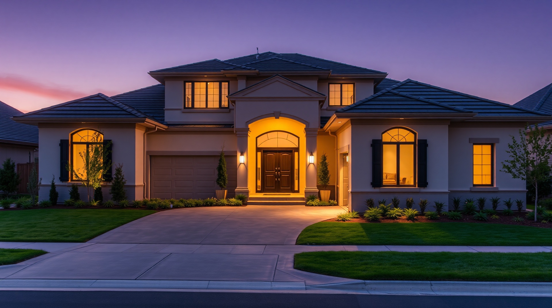 Premium residential property exterior with elegant architecture