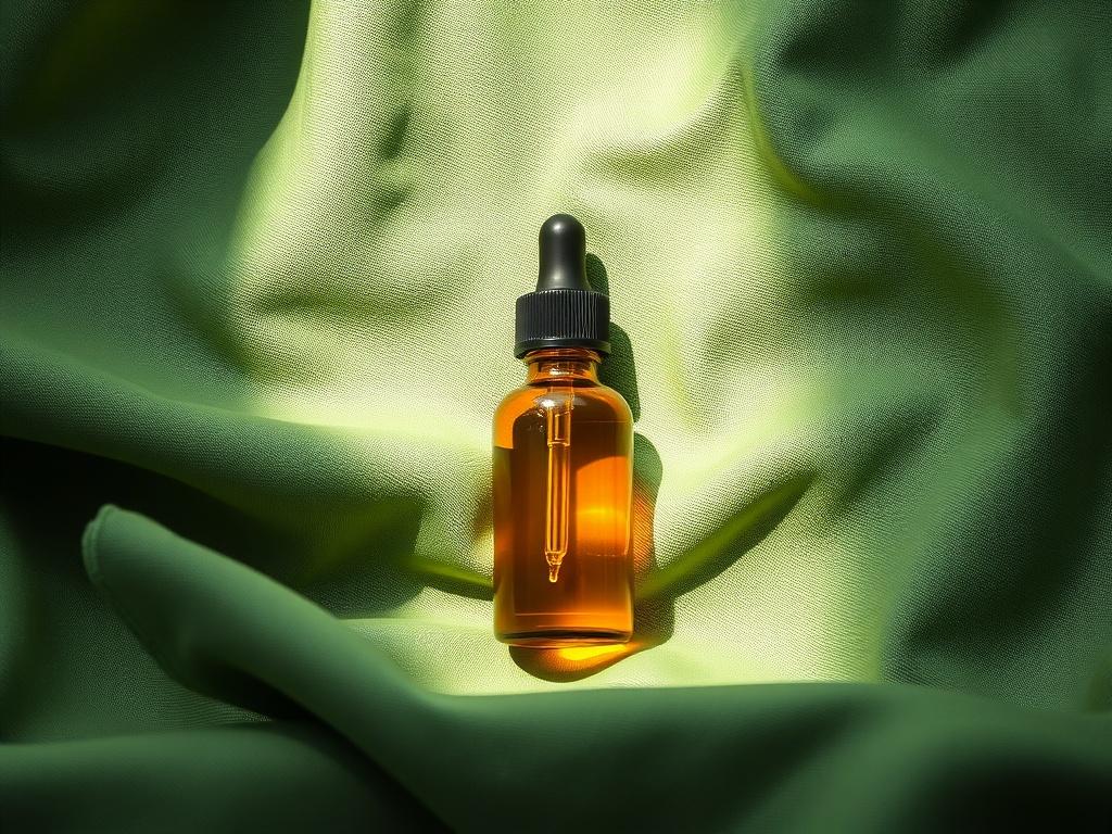 A realistic high resolution of a dropper bottle of CBD