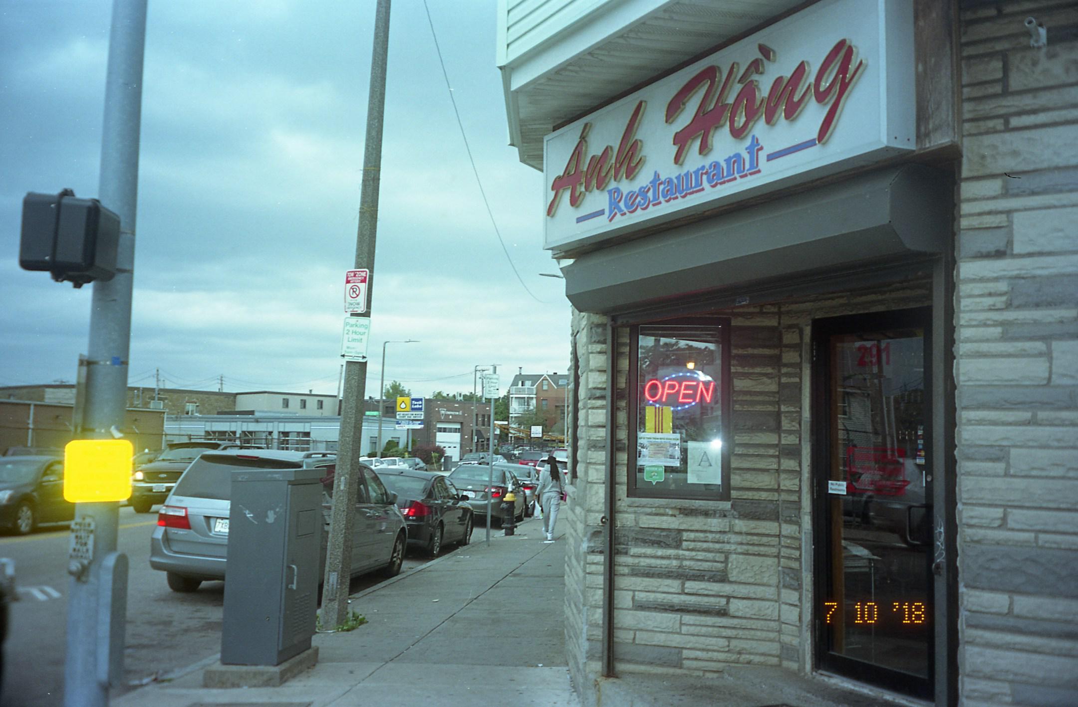 Anh Hong Vietnamese Restaurant. October, 2018.
Pentax point and shoot + Kodak Portra 160. Film Processing by Matt Moloney.
