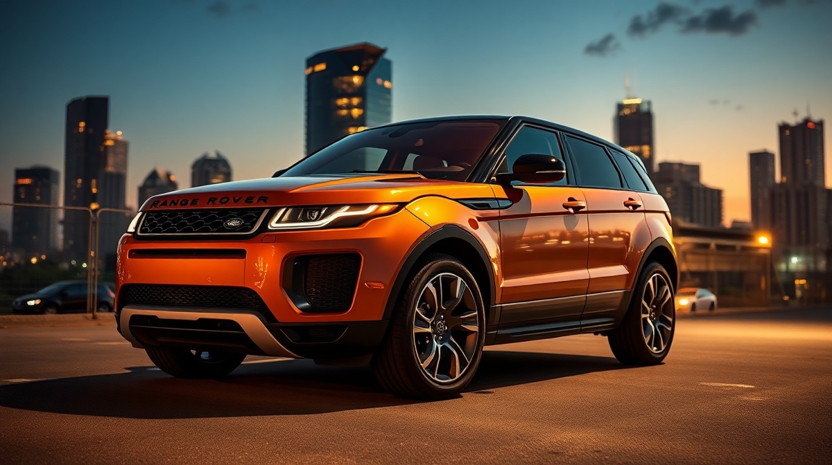 Premium Range Rover Evoque at night