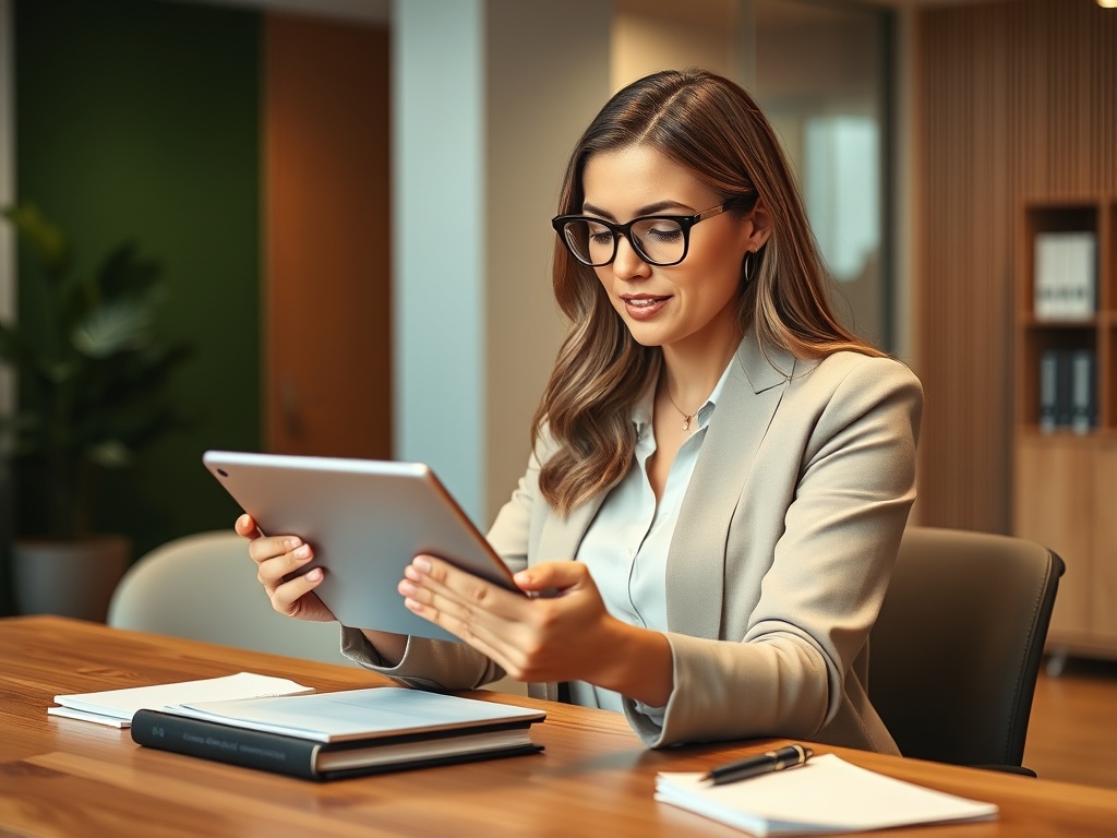 Woman reading educational content about credit repair and personal finance strategies