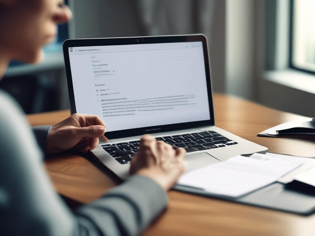 A close up of an individual reviewing a polished resume