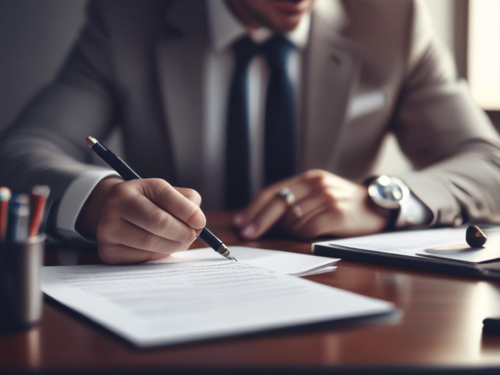 A close up shot of a professional looking person sitting