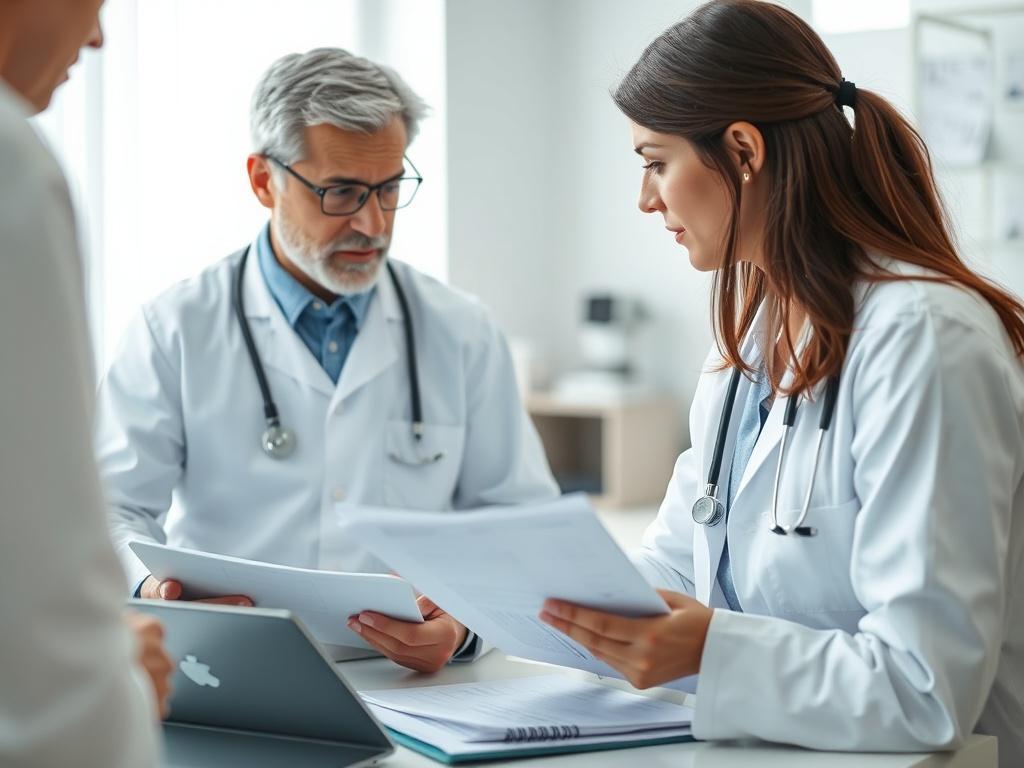 A close up shot of a healthcare professional engaged in